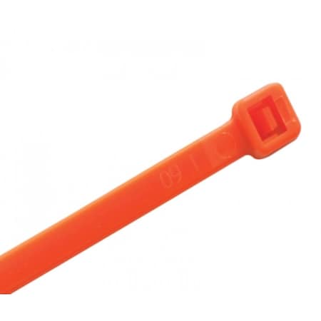 Kable Kontrol® Zip Ties - 8 Long - 1000 Pc Pk - Fluorescent Orange Color - Nylon - 50 Lbs Tensile Strength